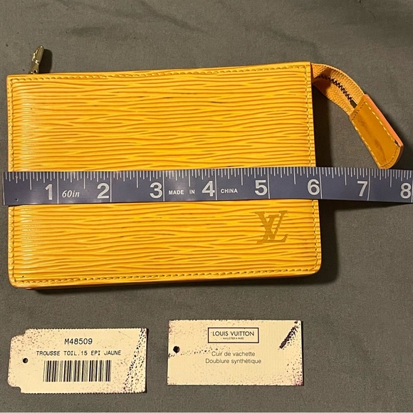 Louis Vuitton Tassil Yellow Epi Leather Trousse Toilette 15 Cosmetic Pouch - Picture 6 of 8